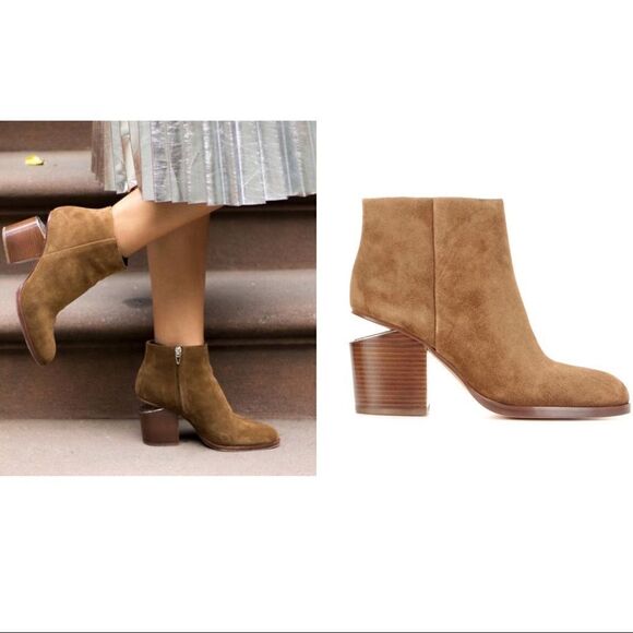 Alexander Wang Gabi Suede Booties in Almond - Picture 3 of 12
